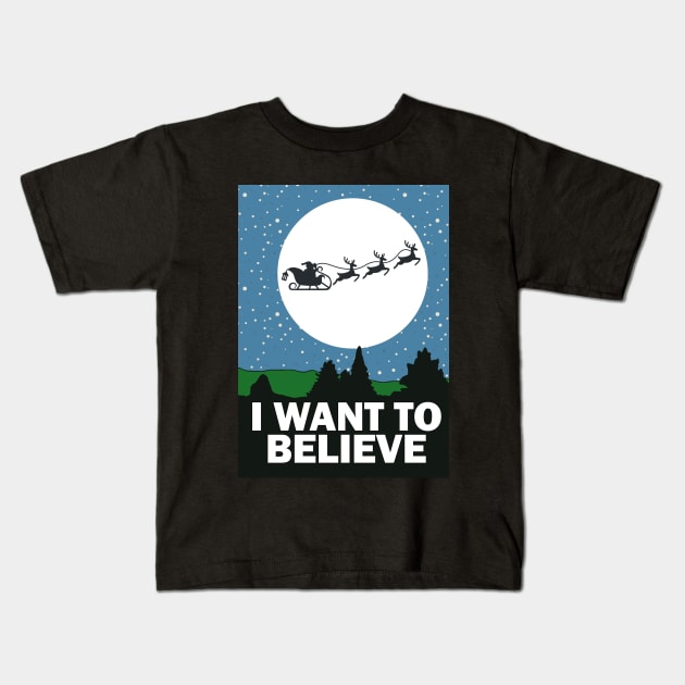 I WANT TO BELIEVE Kids T-Shirt by crashboomlove